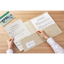 画像をギャラリービューアに読み込む, キングジム 二つ折り紙製ホルダー 茶殻紙タイプ 2枚入り 719-2