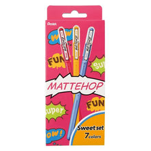 画像をギャラリービューアに読み込む, ぺんてる カラーボールペン MATTEHOP マットホップ スイート7色セット Bタイプ K110-V7STB
