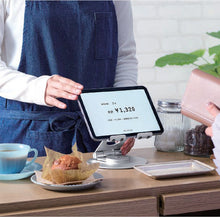 画像をギャラリービューアに読み込む, キングジム タブレットスタンド 回転式 シルバー TBL10-SL