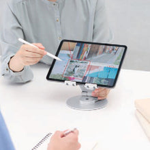 画像をギャラリービューアに読み込む, キングジム タブレットスタンド 回転式 シルバー TBL10-SL