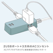 画像をギャラリービューアに読み込む, ソニック ユートリムエル 3口コンセント 1.5m USBポート付 UL-5817