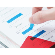 画像をギャラリービューアに読み込む, カンミ堂 フセンマーカー STUDY ブルー A7赤シート付 FM-4001