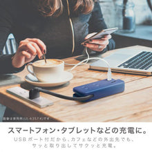 画像をギャラリービューアに読み込む, ソニック スリム ポータブルコンセント ポーチ付 USB-C ユートリムエル UL-6357