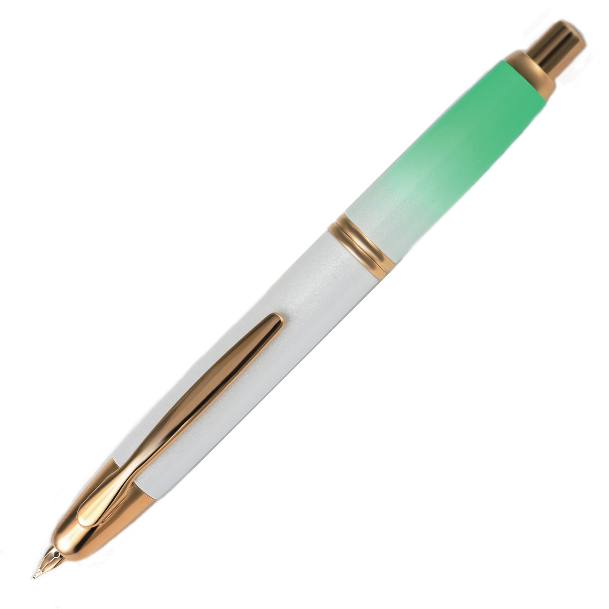 パイロット キャップレス メタリックグリーン 万年筆 中古)PILOT パイロット 万年筆 2019年限定 キャップレス デシモ