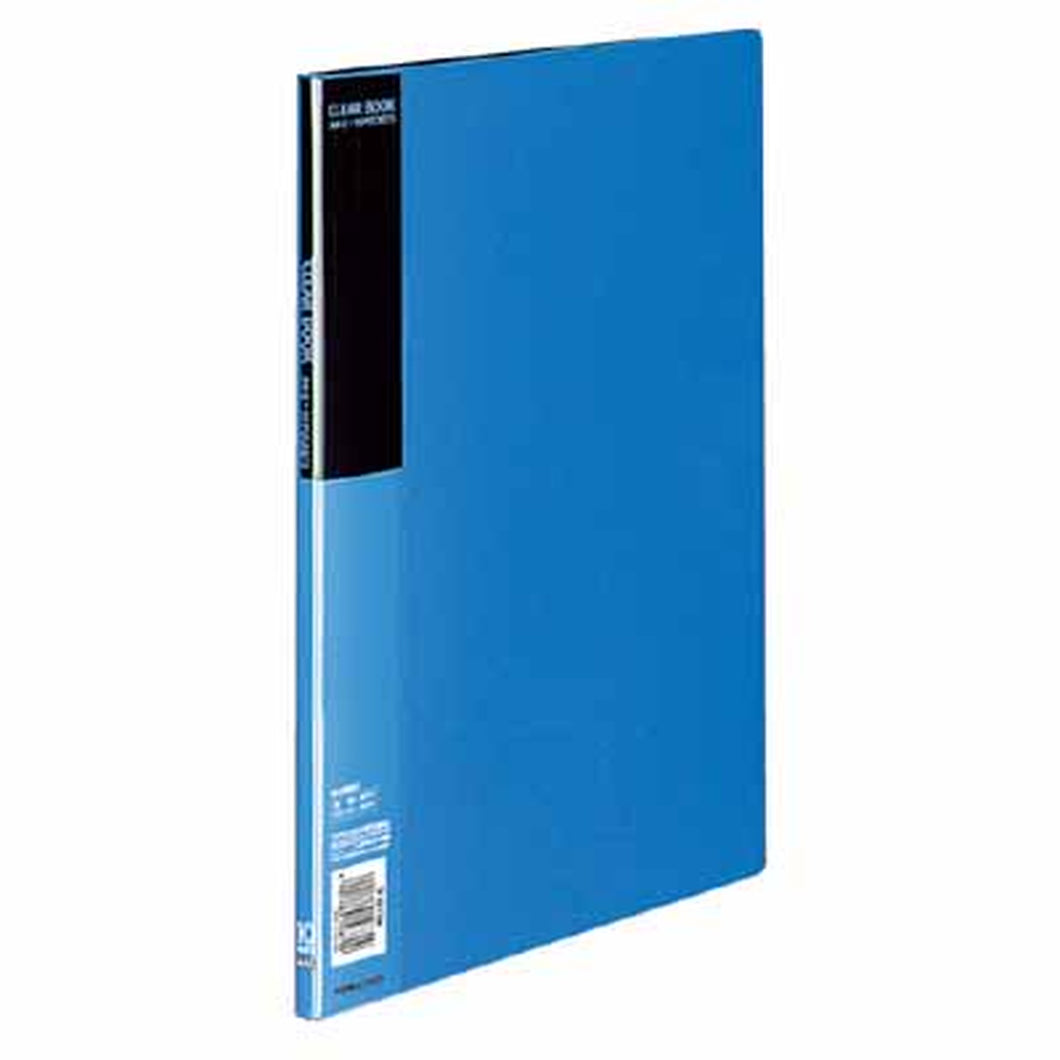 コクヨ クリヤーブック A4縦 固定式10枚ポケット 青 ﾗ-B10B