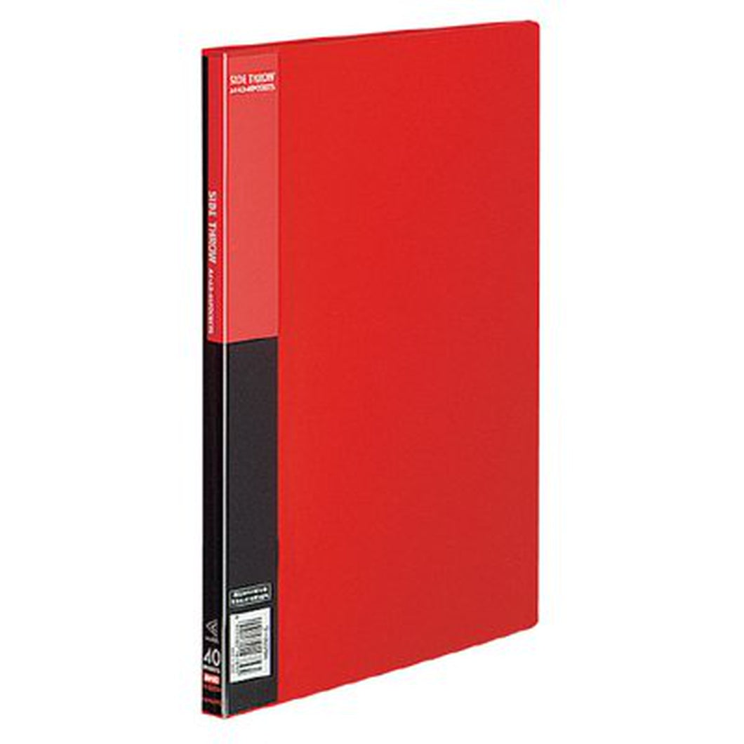 コクヨ クリヤーブック＜ベーシック＞サイドスロー A4縦 固定式20枚ポケット 赤 ﾗ-B220R