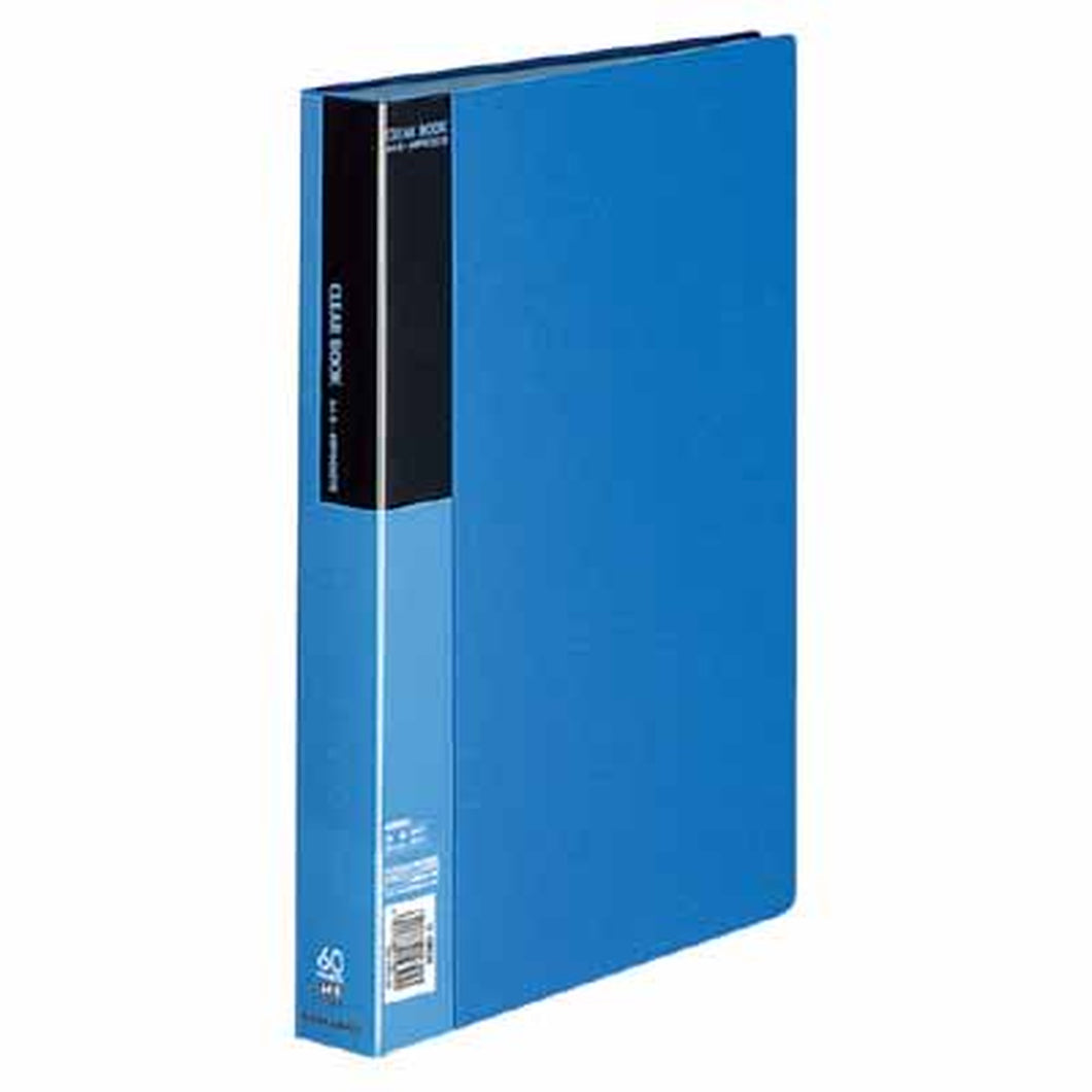 コクヨ クリヤーブック A4縦 固定式60枚ポケット 青 ﾗ-B60B