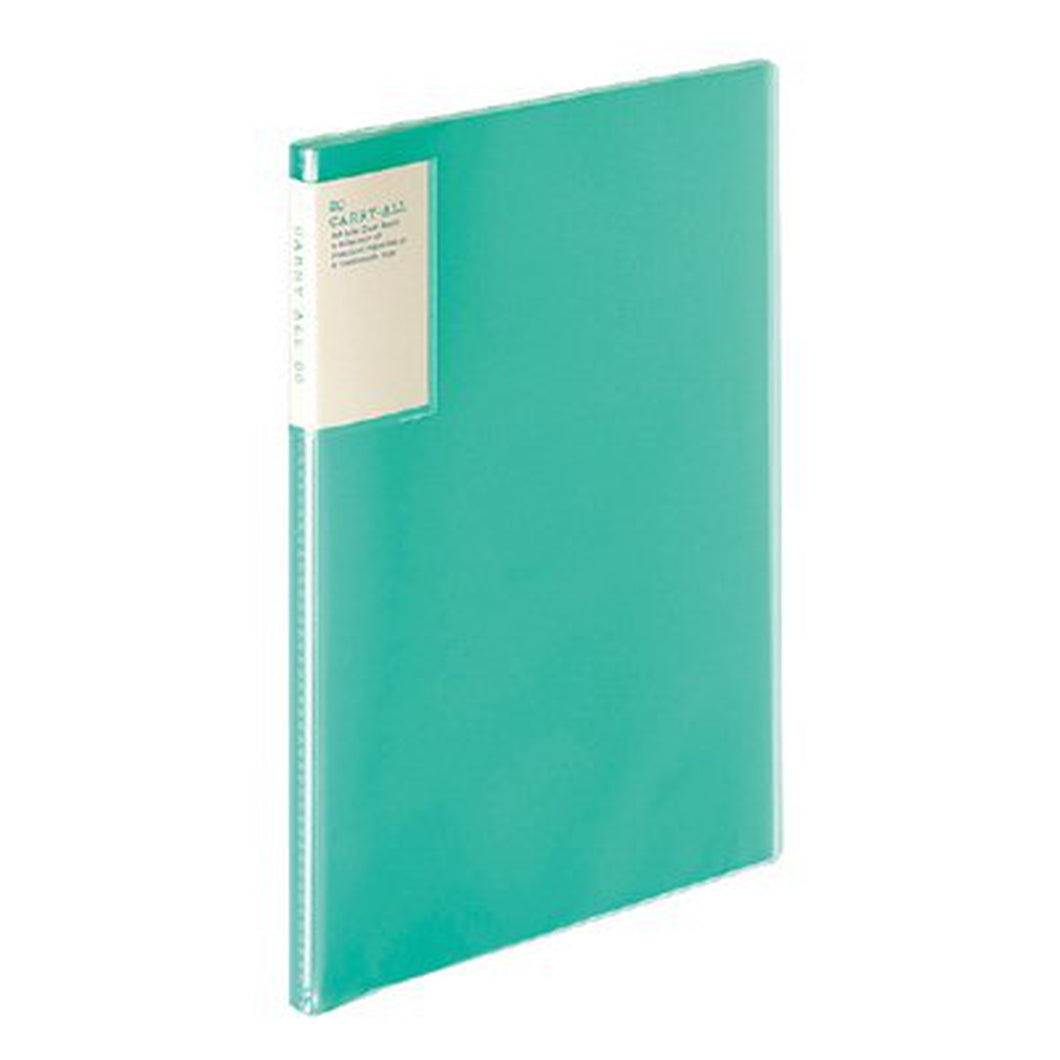 コクヨ クリヤーブック＜キャリーオール＞Ａ４縦 固定式２０枚ポケット 緑 ﾗ-5001G